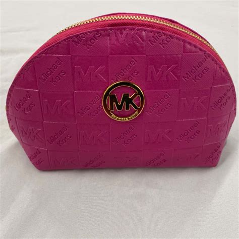 michael kors makeup bag white|Michael Kors small cosmetic bag.